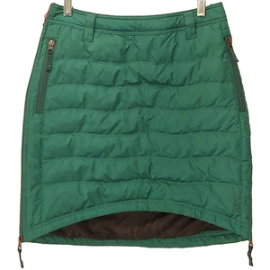 Skhoop Down Puffer Skirt Emerald Green Size Small Zip Pockets Sides Ski Bunny - Picture 1 of 16
