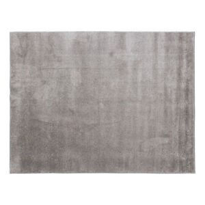 Teppich Uni 150 x 200 cm | Grau | Polyester | maschinell gefertigt 