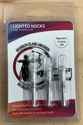 4kjt Lighted Nocks Tropical Color Size .244 S Series - Image 1 of 2