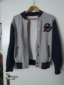 Jacke Collagejacke grau/blau Gr S  Wood State Jungen - Bild 1 von 4