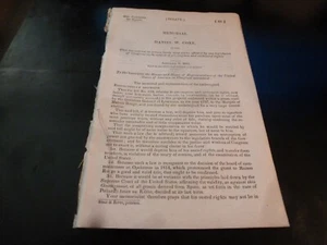 Government Report 1841 Relief Daniel Coxe Louisiana Land Exempt Settlement Right - Picture 1 of 1