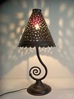 Lamp Bedside Moroccan Iron Weathered Lantern Tealight Decoration Candle