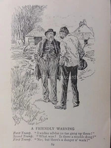 Bohemia Bohemia & Art DOS VAGABUNDOS - UNA ADVERTENCIA AMISTOSA Dibujos animados antiguos - Imagen 1 de 2