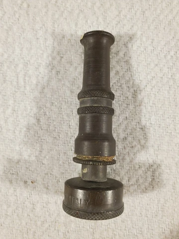 Vtg Brass Garden Hose Water Nozzle Plant Sprayer Tool Made In SW Italy 3-1/2" Cover