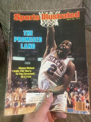 1983 JUNE 6 SPORTS ILLUSTRATED MAGAZINE BASKETBALL/MOSES MALONE/76ERS Label - Image 1 of 3