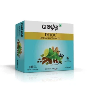 Girnar Food & Beverages Pvt. Ltd. Detox Green Tea (Desi Kahwa) (100 Tea Bags) - Foto 1 di 3