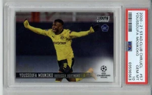 2020-21 TOPPS STADIUM CLUB CHROME UCL #57 YOUSSOUFA MOUKOKO ROOKIE RC PSA 10 - Picture 1 of 2