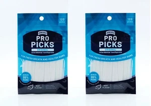 Armonds ProPicks Plastic Toothpicks, 2 Pouch Bags, 120 Picks Each - Picture 1 of 3