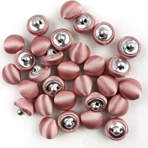 50pcs Satin Covered Buttons Cloth Buttons Metal Shank Buttons Wedding Dress - Picture 1 of 22