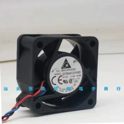1pcs Delta EFB0412VHD 4020 12V 0.18A 4cm Ventilateur commutateur serveur 3 fils  - Photo 1/3