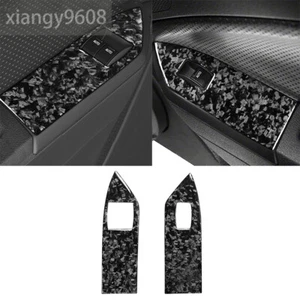 Cubierta de botón con interruptor elevador de ventana de fibra de carbono forjada para Ford Mustang 2005-2009 A - Imagen 1 de 11