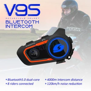 Casco VIMOTO V9S Intercomunicador Bluetooth Auriculares Motocicleta Micrófono Inalámbrico - Imagen 1 de 12