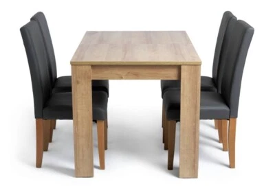Modern extending table and a set of 4 chairs - Image 1 of 4