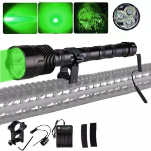 1000 Yards grüne Lampe Gewehr Licht Taschenlampe Zielfernrohr Halterung Jagd Luftgewehr Taschenlampe UK - Bild 1 von 13