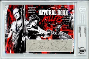 NATURAL BORN KILLERS -OLIVER STONE- Beckett BAS firmato/autografo/auto 5x7 card - Foto 1 di 2