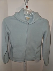 Women's LL Bean Light Blue Full Zip Fleece-feel Hoodie Size Medium - Picture 1 of 5