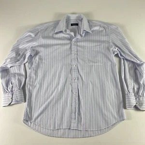 Canali Shirt Mens Large Striped Long Sleeve Button Up Made In Italy 43/17 - Picture 1 of 11