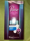 Poise Ultra Thin Incontinence Pads Moderate Absorbency Regular Length 18 CT NEW