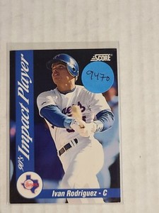 Ivan Rodriguez 1992 Score Card #5 from 90's Impact Player Set _ Rangers