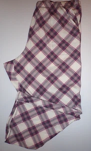 New Lane Bryant Cacique Size 18/20 Sleep Pants Wide Leg Purple & Pink Plaid - Picture 1 of 7
