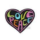 Love Peace Embroidered Patch Sew Iron on Patch Badge Coat Sewing DIY Part Supply