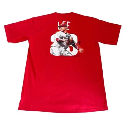 Majestic Athletic 2011 Philadelphia Phillies Cliff Lee No. 33 Player Tee Sz L - Image 1 of 4