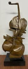 Surrealist Bronze Violin / Guitar by Salvador Dali - Solid Marble Base 42cm High
