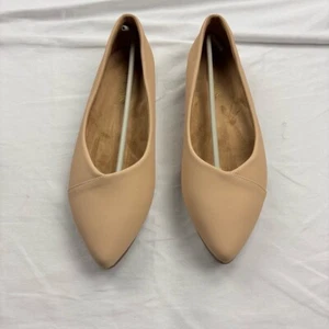 New Women's US Size 10 Dream Pairs Pointed Toe Flats Beige Slip-on - Picture 1 of 12