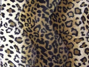 Faux Fur Pony Skin Velboa Fabric Material BROWN LEOPARD - Picture 1 of 1