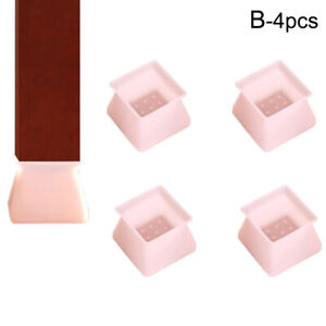 4PCS Silicone Square Furniture Table Chair Leg Floor Protection Cover/Feet Pad