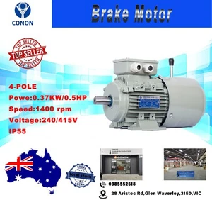 Brake motor 0.37kw/0.5hp electric motor Three-phase 415v - Picture 1 of 5