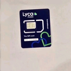 Carte SIM Lycamobile Multi triple tri 3 en 1 LTE 4G 5G  - Photo 1 sur 2