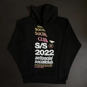 DS SS22 Anti social social Club link in bio Black hoodie M ASSC logo CPFM KKoch - Picture 1 of 6