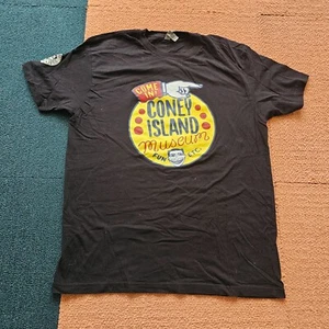 CONEY ISLAND MUSEUM Brooklyn NY T-Shirt Men Large USA Arcade Circus Black W9a - Picture 1 of 9