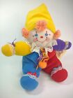Russ Berrie CoCo Plush Circus Clown Velvet Primary Colors 10" Vintage w/ Tags