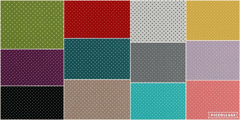 Pünktchenstoffe kleine Punkte mini dots Patchwork 100 % Baumwolle Öko Tex 100 - Bild 1 von 1