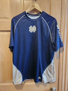 Notre Dame Fighting Irish Team Adidas Climalite Training Jersey Shirt Large - Picture 1 of 4