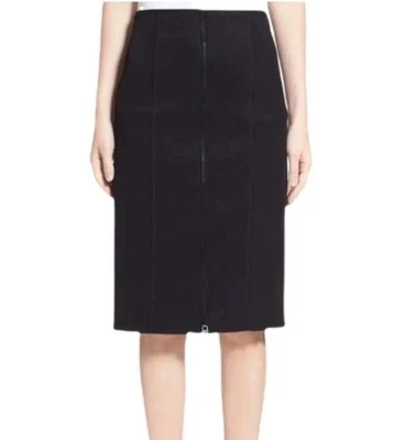 Rag & Bone Samantha Pencil Skirt 8 Black Stretchy Full Zip Grunge - Image 1 of 4