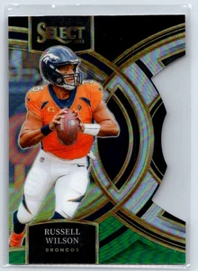 Panini Select Russell Wilson #129 2023 negro y verde Prizms troquelado Broncos - Imagen 1 de 2