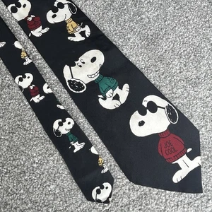 VTG Charlie Brown & Gang Peanuts "Joe Cool Tie" Neck Tie Snoopy USA - Picture 1 of 5
