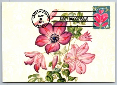 #4531 Garden of Love Pink Flower FDC Maxi Card - Image 1 of 2