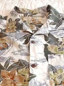 Island Republic Hawaiian Camp Shirt Floral 100% Silk  Mens Size M Tropical - Picture 1 of 9