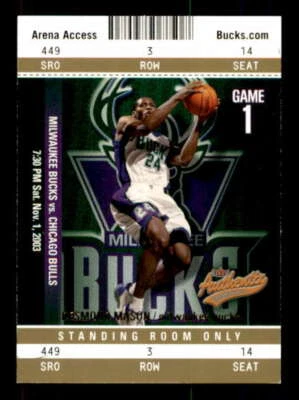 Desmond Mason Card 2003-04 Fleer Authentix Standing Room Only #22 - Image 1 of 2