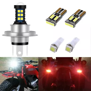 White LED Headlight + Tail Light + Dash Bulb Kit For 1985-1987 Honda ATC250ES - Picture 1 of 9