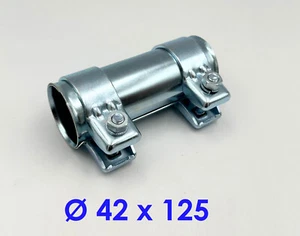 Doppelschelle Rohrverbinder Auspuff 42x125mm VW LUPO 1.0, 1.2TDI, 1.4 - Bild 1 von 9
