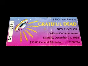 Grateful Dead Ticket Stub New Years Eve 1988 1989 12/31/88 UFO Space Ship GDTS - Picture 1 of 12