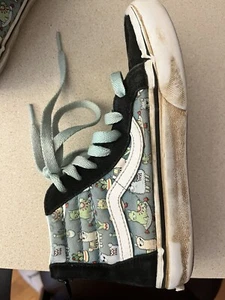 Vans Kids High Tops Shoes Off The Wall Llama Print Black Zip Size 1 - Picture 1 of 9