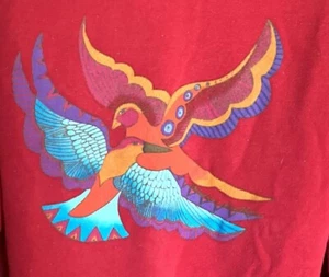 Laurel Burch Birds In Flight Sweatshirt  M 38-40 USA Hanes Tag Vtg 1980 - 1990s - Picture 1 of 9