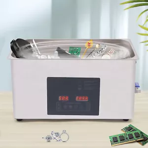 Limpiador ultrasónico de acero inoxidable 22L equipo de limpieza industria calentado con temporizador - Imagen 1 de 16