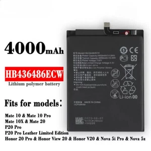 New Battery HB436486ECW For Huawei Mate 10 Pro BLA-A09 BLA-AL00 BLA-L09 BLA-L29 - Picture 1 of 4